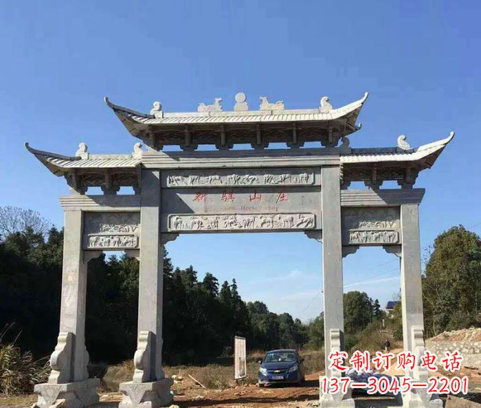 内蒙古精美石雕牌坊雕塑