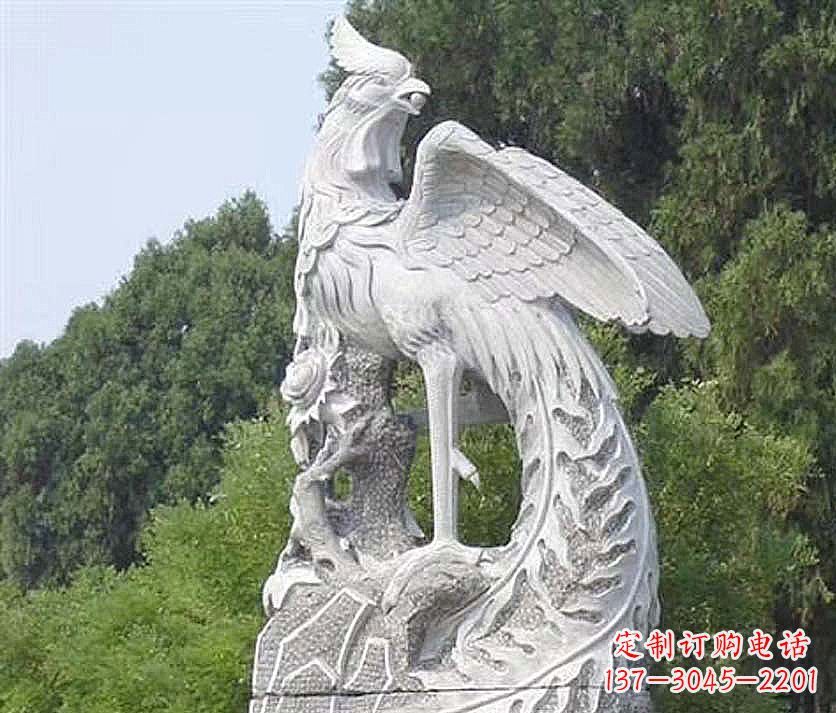 内蒙古大理石凤凰雕塑