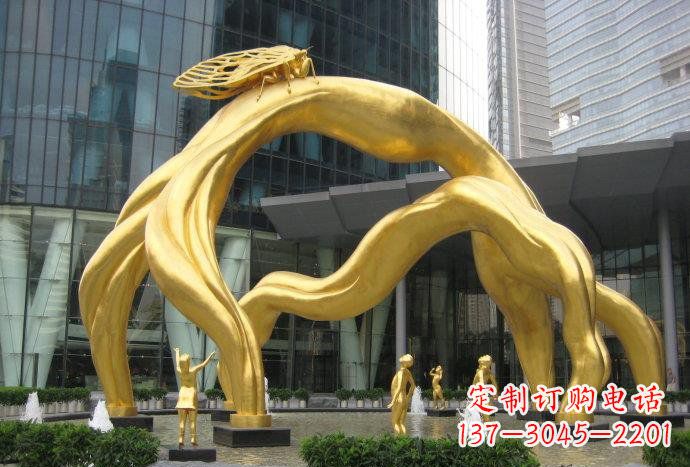 内蒙古大型树枝铜雕艺术景观