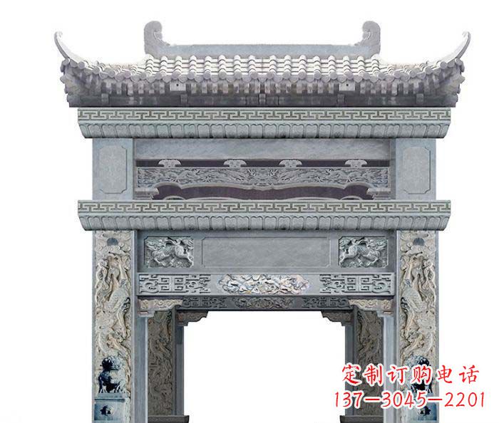 内蒙古精美石雕牌坊雕塑
