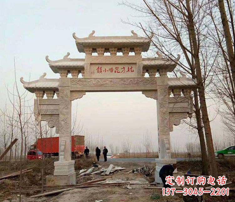 内蒙古大理石牌坊石雕