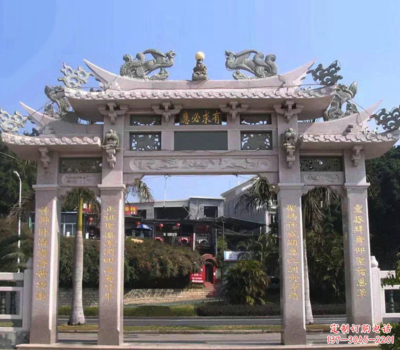 内蒙古精美石雕牌坊雕塑——传承文化的艺术精品