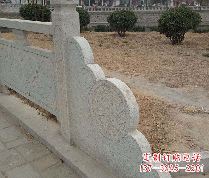 内蒙古精美仿古护城河石雕栏板