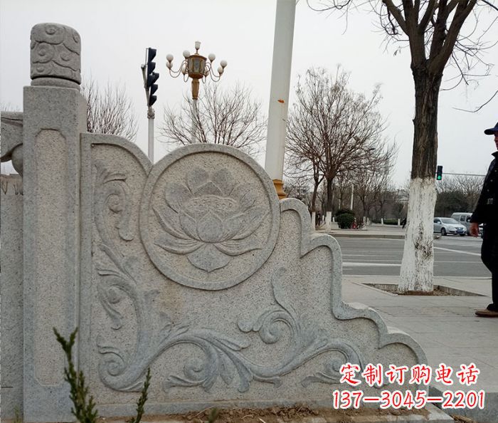 内蒙古仿古护城河石栏板雕塑