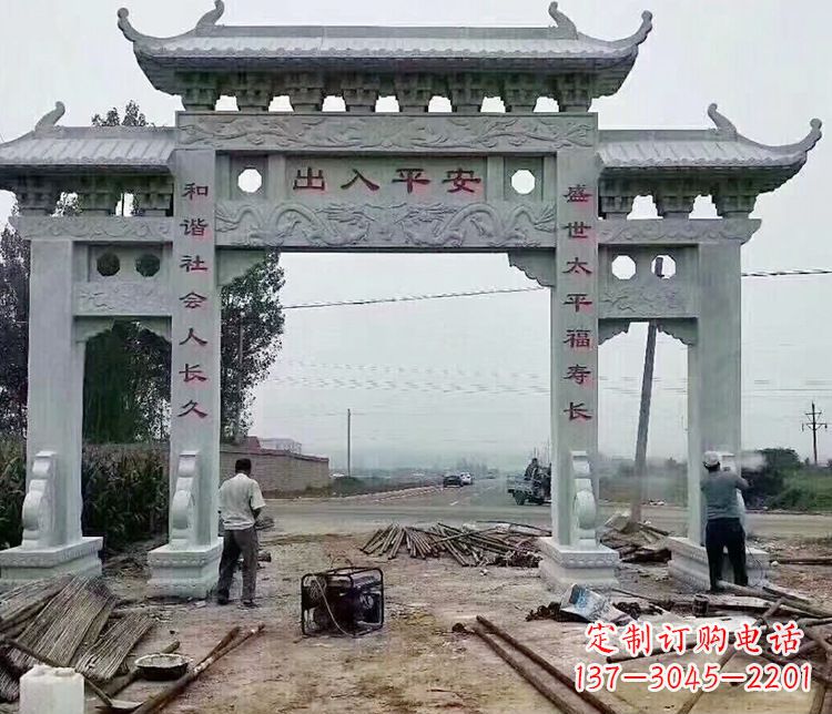 内蒙古仿古石牌坊石雕