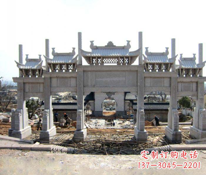 内蒙古仿古牌坊雕塑,定制专属你的古典魅力