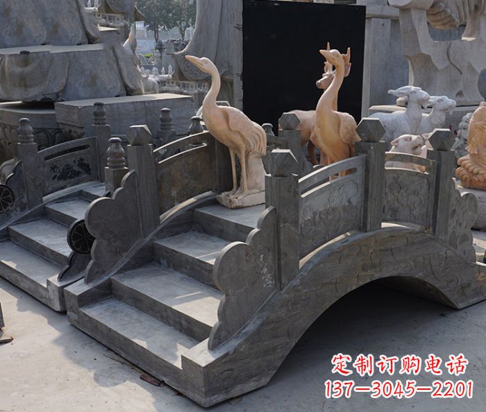 内蒙古精致石制仿古拱桥雕塑