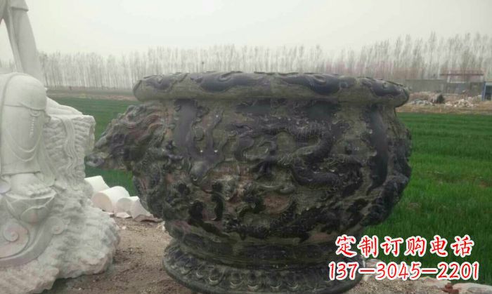 内蒙古仿古圆形水缸石雕
