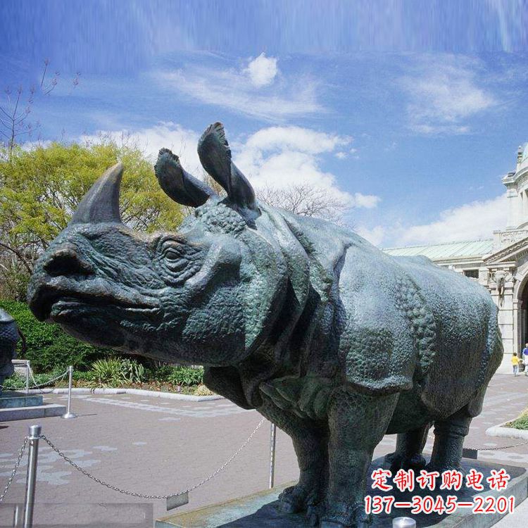 内蒙古高端犀牛铜雕艺术品