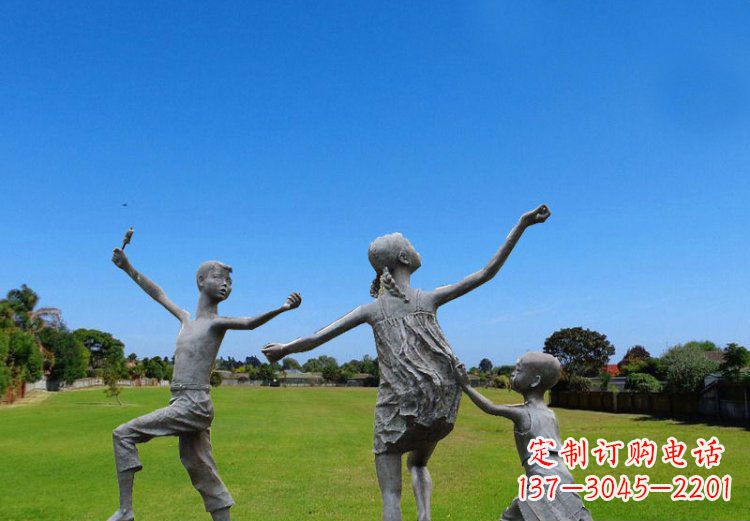 内蒙古精美儿童铜雕