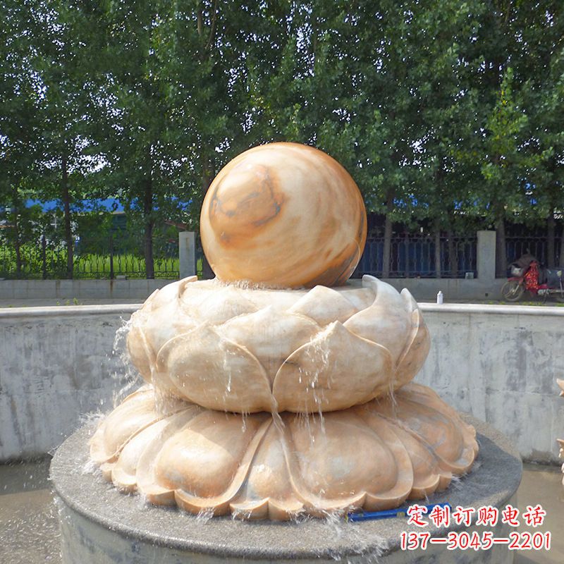 内蒙古高档石制风水球雕塑让您的空间充满风水之力