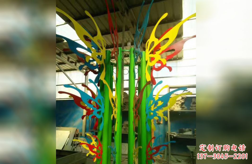 内蒙古精致的不锈钢抽象蝴蝶景观雕塑