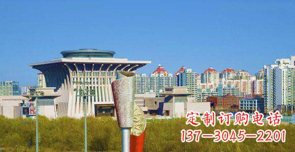 内蒙古高端特色不锈钢抽象火炬雕塑