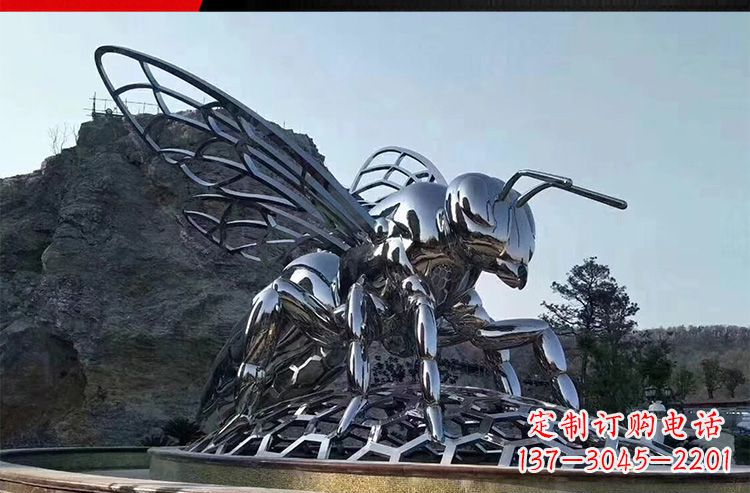 内蒙古优雅活泼的不锈钢大型蚂蚁雕塑