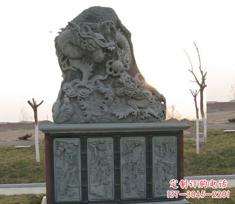 内蒙古精美的大理石龙雕塑