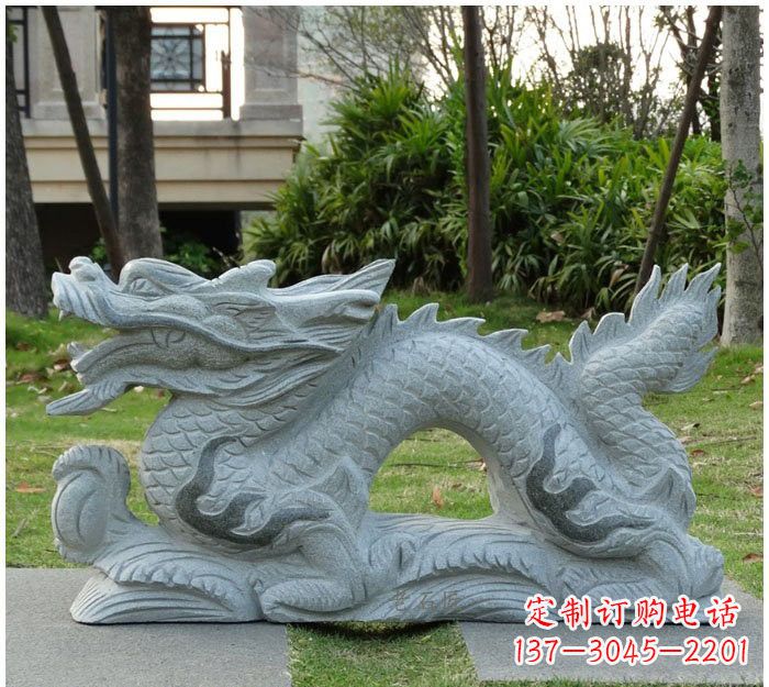 内蒙古精美雕刻的大理石龙雕塑