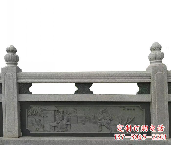 内蒙古中领雕塑艺术品-公园仿古石雕栏板