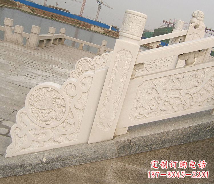 内蒙古汉白玉精美园林栏板雕塑
