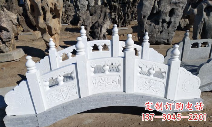 内蒙古手工雕刻的汉白玉拱桥雕塑