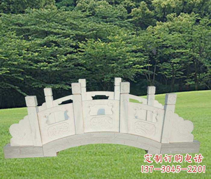内蒙古手工精美汉白玉石拱桥雕塑
