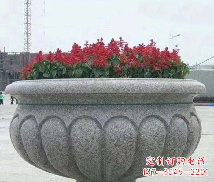内蒙古精美大理石花盆雕塑