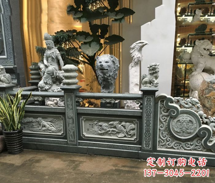内蒙古公园景观仿古石栏板 (3)