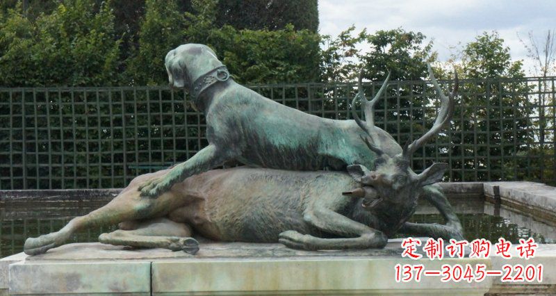 内蒙古高质量铜梅花鹿动物雕塑