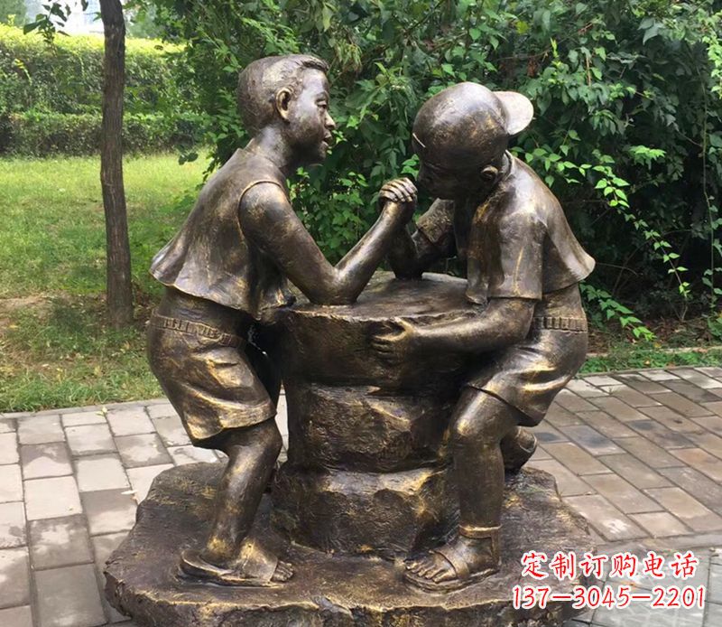 内蒙古童心盎然儿童铜雕