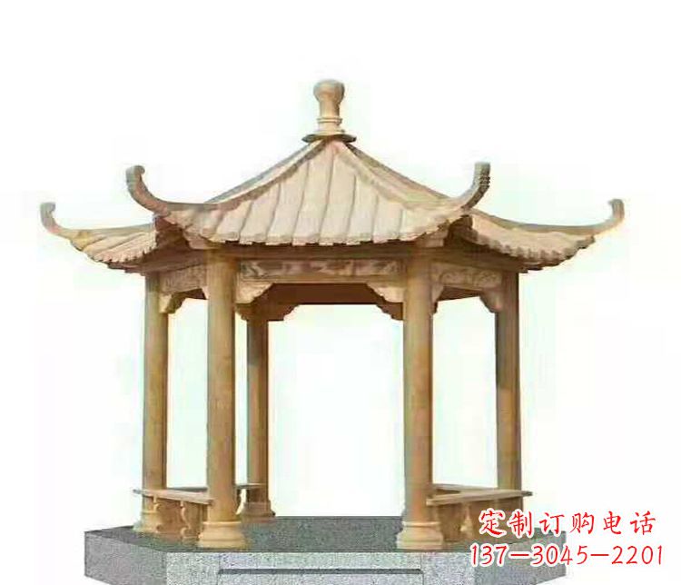 内蒙古晚霞凉亭石雕