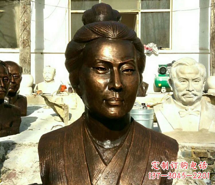 内蒙古古代词人李清照胸像铜雕