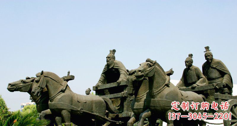 内蒙古中领雕塑--尊贵马车雕塑