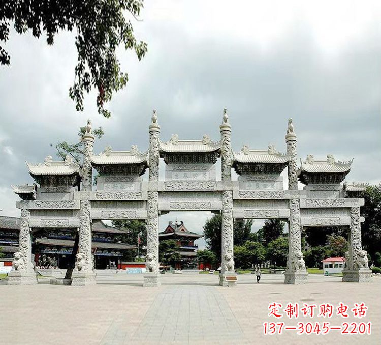 内蒙古古代石牌坊雕塑