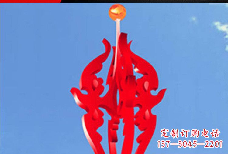 内蒙古中领雕塑:唯美飘拂的不锈钢火苗雕塑