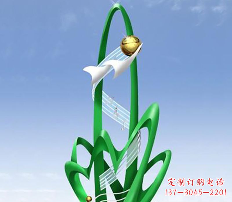 内蒙古广场不锈钢树叶景观雕塑
