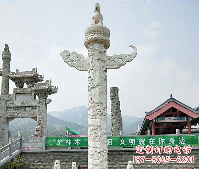 内蒙古广场景观大理石华表石雕