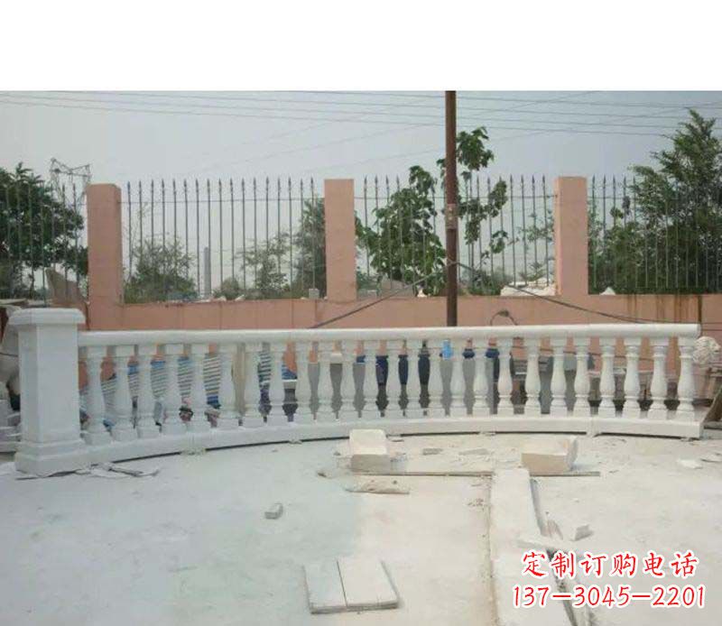 内蒙古精致白玉石栏杆雕塑