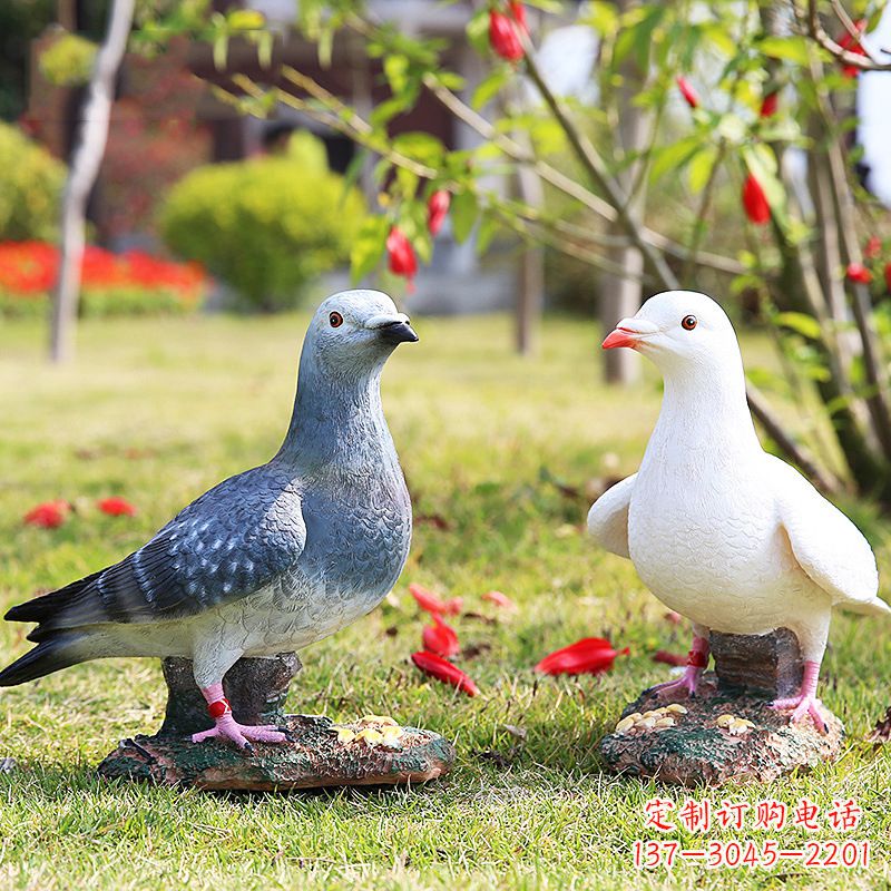 内蒙古和平鸽的雕塑