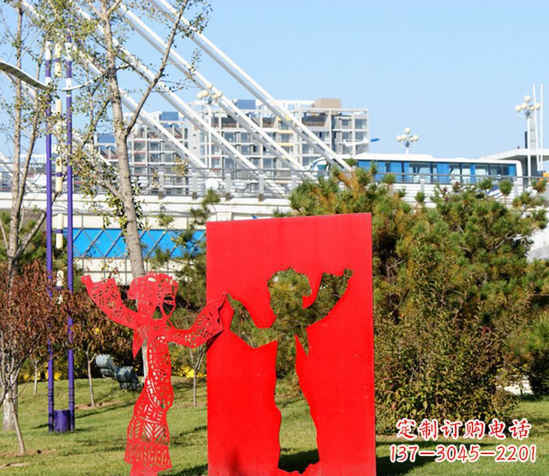 内蒙古全新设计:不锈钢皮影戏雕塑