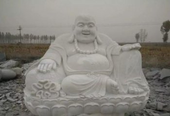 内蒙古质感非凡的汉白玉弥勒佛雕塑