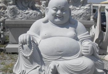内蒙古精美高雅的汉白玉弥勒佛雕像