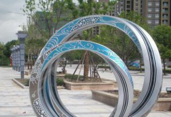 内蒙古铸造精良的不锈钢圆环雕塑