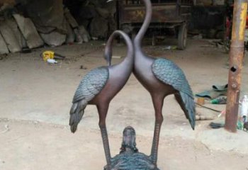 内蒙古龙龟仙鹤铜雕——传承传统，增添福气