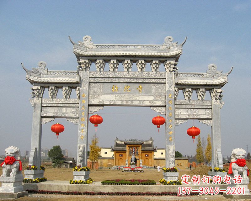 内蒙古特色石雕牌坊,用心雕就是一种艺术
