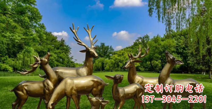 内蒙古群雄逐鹿，高贵精美的鹿雕塑