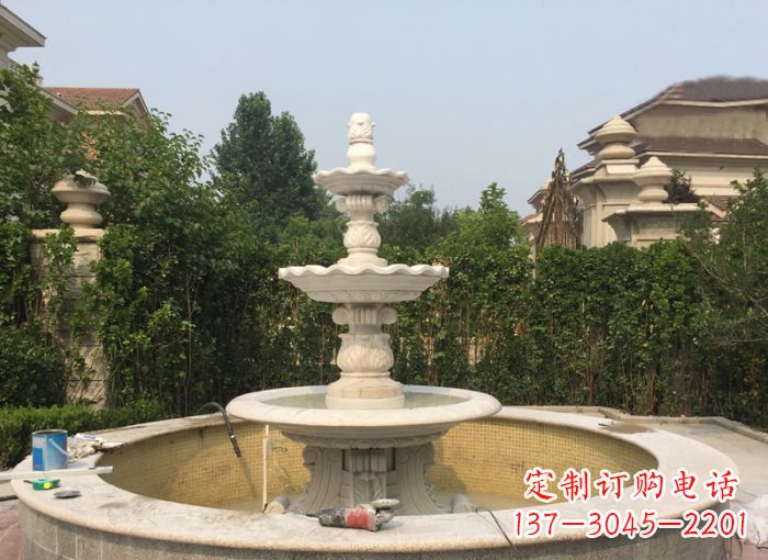 内蒙古三层喷泉公园石雕--唤醒公园原始的气息