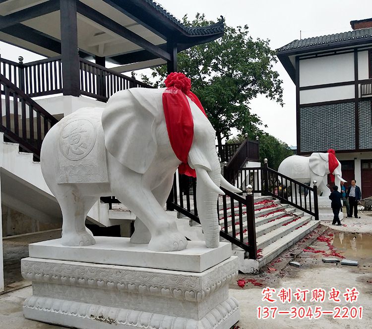 内蒙古迎接观音祝福的精美大象观音栏杆