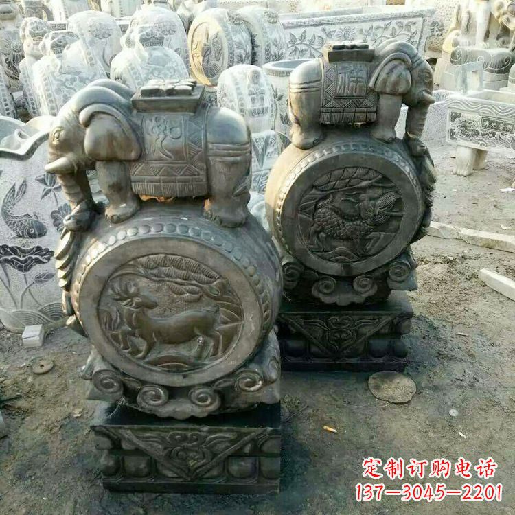 内蒙古高品质石雕门墩石雕雕塑,打造优雅大气的家居空间