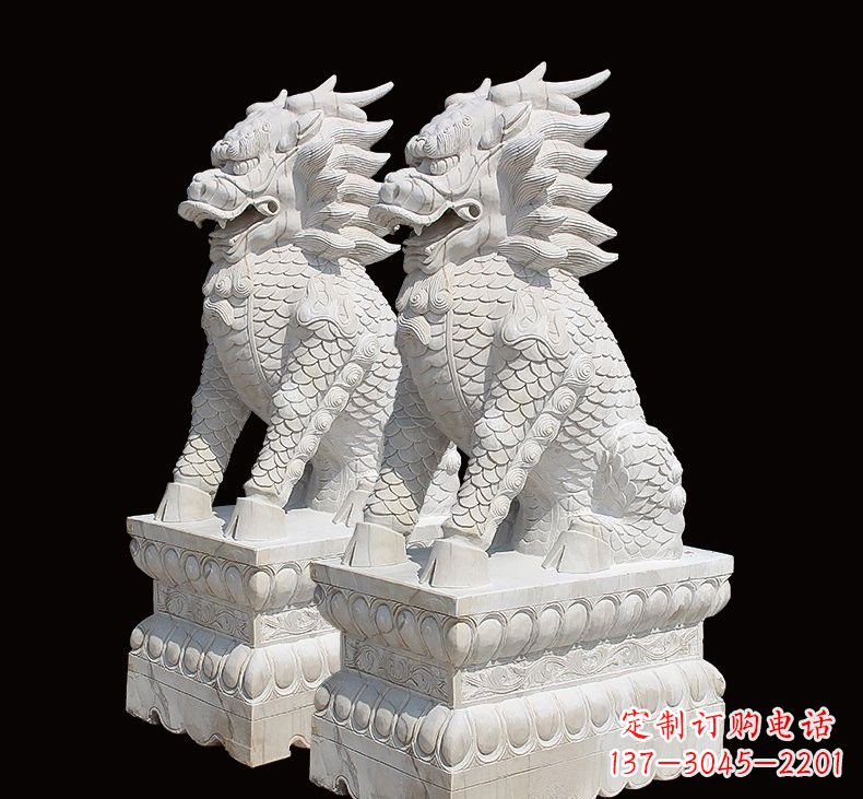 内蒙古中领雕塑推出麒麟雕塑一对