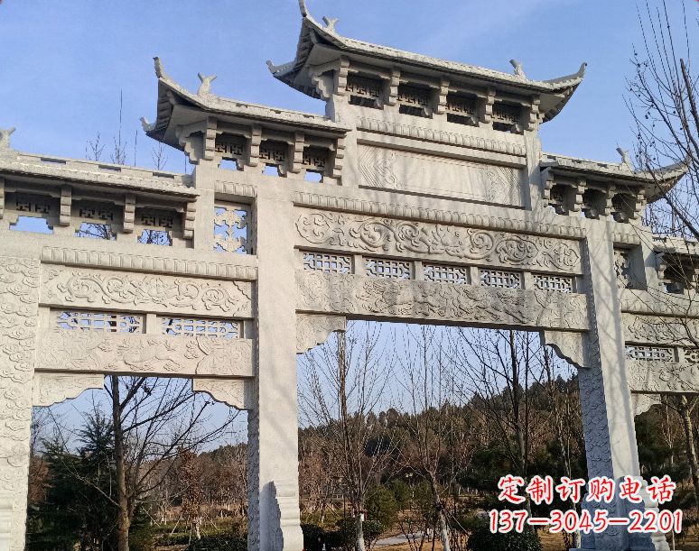 内蒙古石雕乡村牌坊