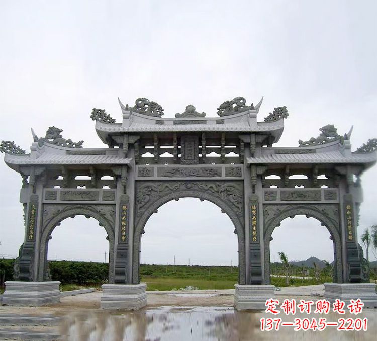 内蒙古石牌坊 楼